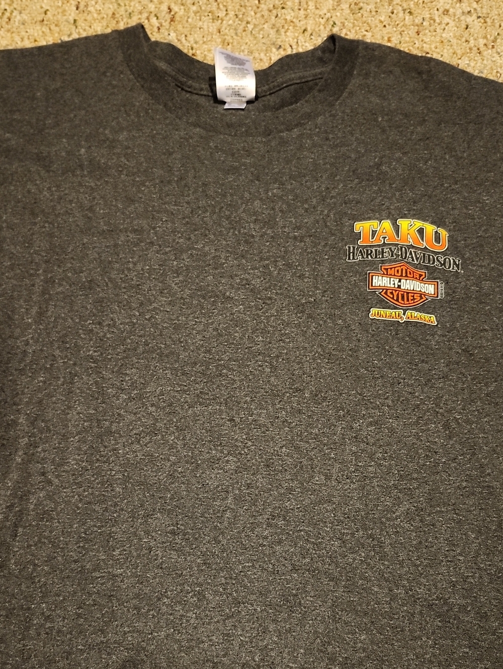Harley-Davidson Taku ALASKA 3X Men's Crewneck T-Shirt - Dark Gray